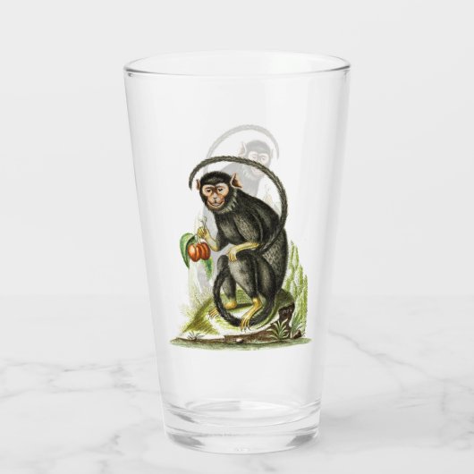 Affe mit Obst Glas (Rückseite)