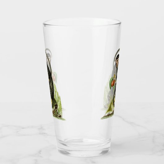 Affe mit Obst Glas (Links)