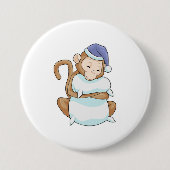 Affe mit Pillow & Sleepyhead Button (Vorderseite)