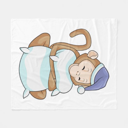 Affe mit Pillow & Sleepyhead Fleecedecke (Vorderseite (Horizontal))