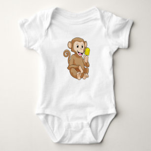 Affe mit Popsikel Baby Strampler