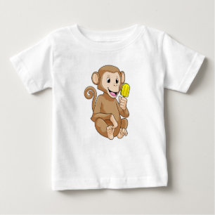 Affe mit Popsikel Baby T-shirt