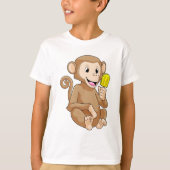 Affe mit Popsikel T-Shirt (Vorderseite)