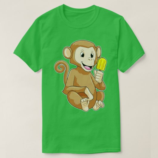 Affe mit Popsikel T-Shirt (Design vorne)