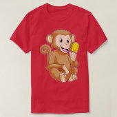 Affe mit Popsikel T-Shirt (Design vorne)