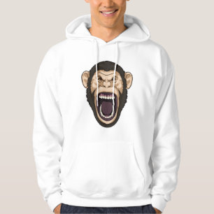 Affe mit schwarzen Haaren Hoodie