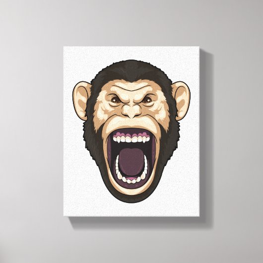Affe mit schwarzen Haaren Leinwanddruck (Vorderseite)