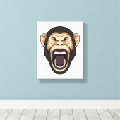 Affe mit schwarzen Haaren Leinwanddruck (Insitu (Holzboden))