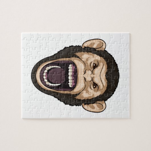 Affe mit schwarzen Haaren Puzzle (Horizontal)