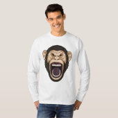 Affe mit schwarzen Haaren T-Shirt (Vorne ganz)