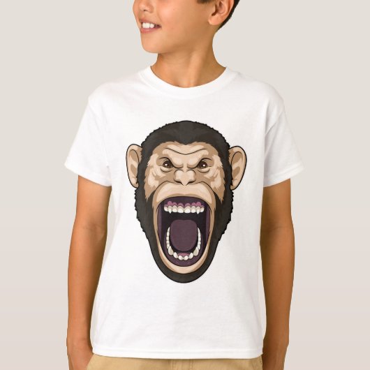 Affe mit schwarzen Haaren T-Shirt (Vorderseite)