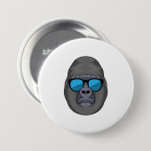 Affe mit Sonnenbrille Button (Vorne & Hinten)