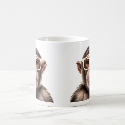 Affe mit Sonnenbrille Kaffeetasse (Mittel)