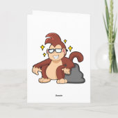 Affe mit Sonnenbrille Karte (Rückseite)