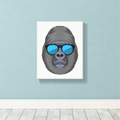 Affe mit Sonnenbrille Leinwanddruck (Insitu (Holzboden))