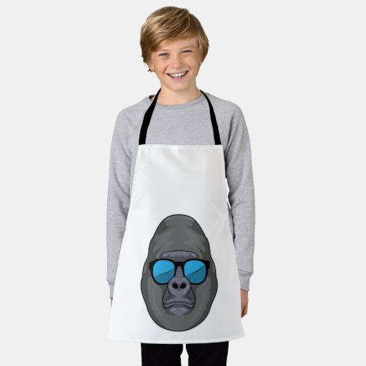 Affe mit Sonnenbrille Schürze (Getragen)