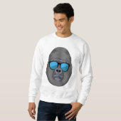 Affe mit Sonnenbrille Sweatshirt (Vorne ganz)