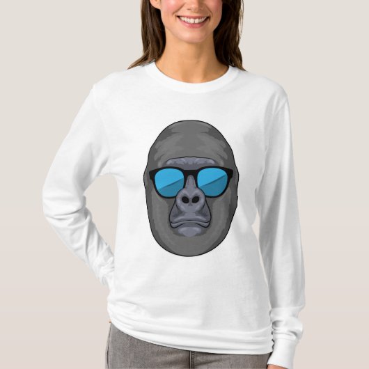Affe mit Sonnenbrille T-Shirt (Vorderseite)