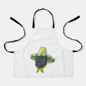 Affe mit Strohhut Schürze (Vorderseite)