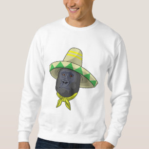 Affe mit Strohhut Sweatshirt