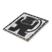 Affe mit Waffen aufgezogen Fliese (Seite)