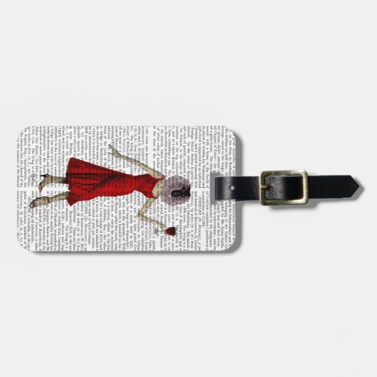 Affe mit Wein Gepäckanhänger (Vorderseite horizontal)