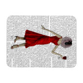 Affe mit Wein Magnet (Horizontal)