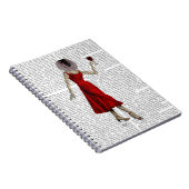 Affe mit Wein Notizblock (Rechte Seite)