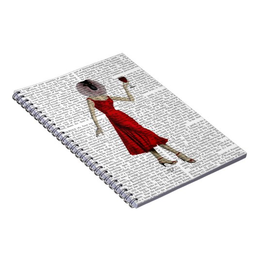 Affe mit Wein Notizblock (Rechte Seite)