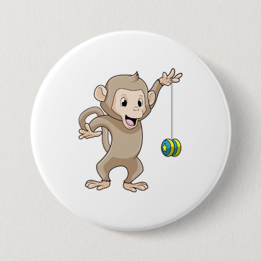 Affe mit Yo-yo Button (Vorderseite)