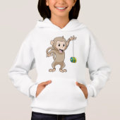 Affe mit Yo-yo Hoodie (Vorderseite)