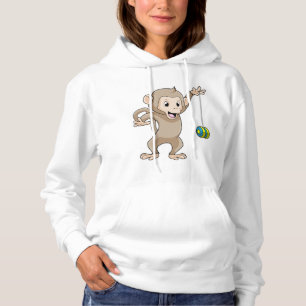 Affe mit Yo-yo Hoodie