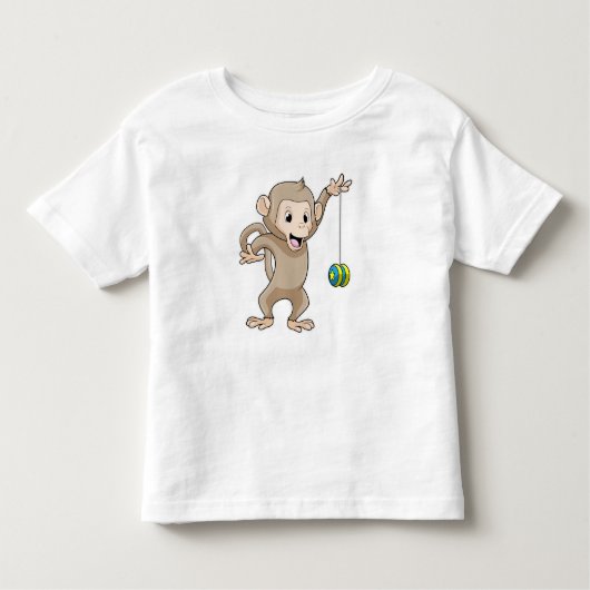 Affe mit Yo-yo Kleinkind T-shirt (Vorderseite)