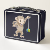 Affe mit Yo-yo Metall Brotdose (Vorderseite)
