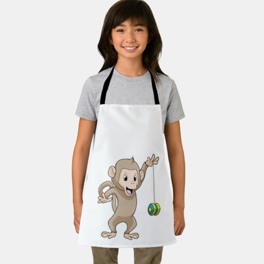 Affe mit Yo-yo Schürze (Insitu)