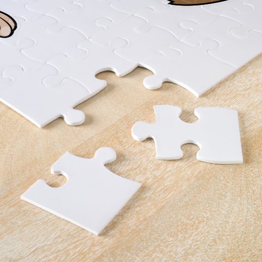 Affe mit Zahnbürste Puzzle (Seite)