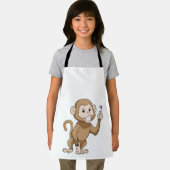 Affe mit Zahnbürste Schürze (Insitu)