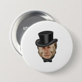 Affe mit Zylinder Button (Vorne & Hinten)