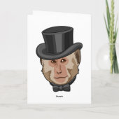 Affe mit Zylinder Karte (Rückseite)