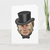 Affe mit Zylinder Karte (Vorderseite)