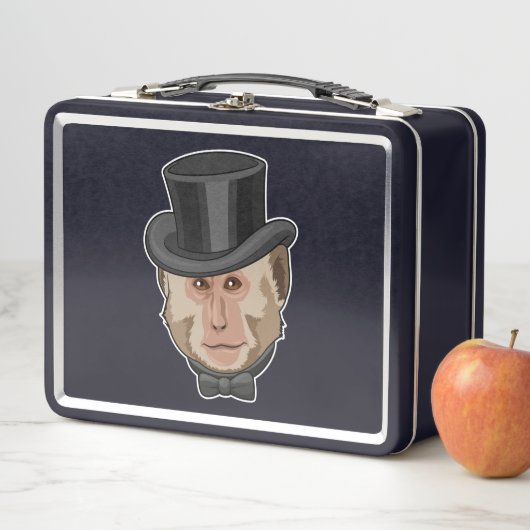 Affe mit Zylinder Metall Brotdose (Beispiel)