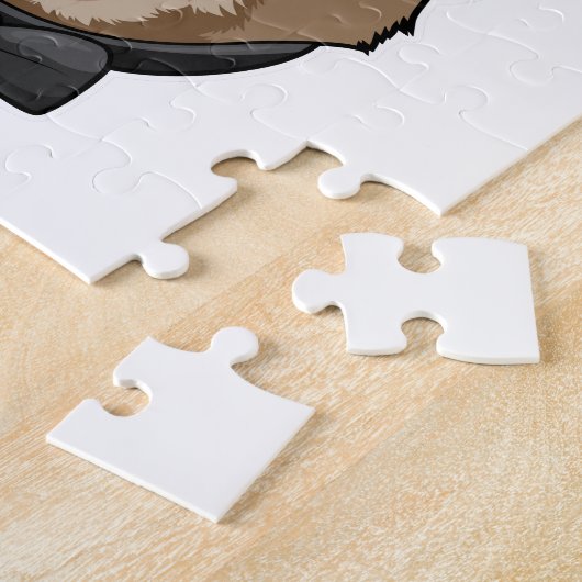 Affe mit Zylinder Puzzle (Seite)