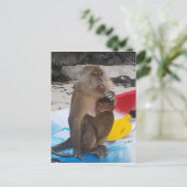 Affe Mutter & Baby Postkarte (Stehend Vorderseite)