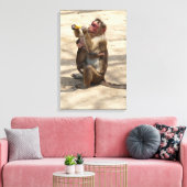 Affe - Mutterfrühstück Leinwanddruck (Insitu (Wohnzimmer))