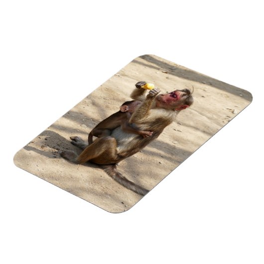 Affe - Mutterfrühstück Magnet (Linke Seite)