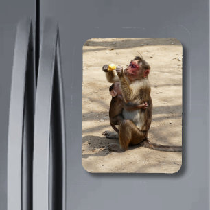 Affe - Mutterfrühstück Magnet