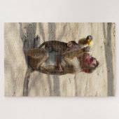 Affe - Mutterfrühstück Puzzle (Horizontal)