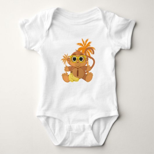 Affe Nerd Baby Strampler (Vorderseite)