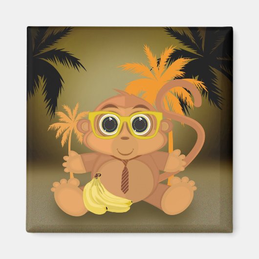 Affe Nerd Magnet (Vorne)