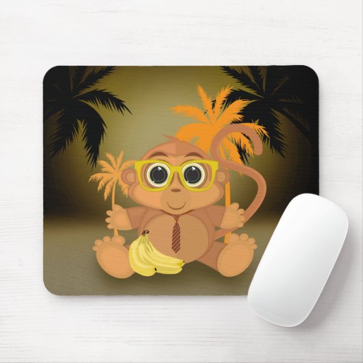 Affe Nerd Mousepad (Mit Mouse)